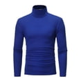 thumbnail image 4 of XUNZOO Chandails à Col Montant pour Hommes 3 Pcs Manches Longues Col Roulé Chandail Hauts Noir&Bleu Royal&Blanc m, 4 of 7