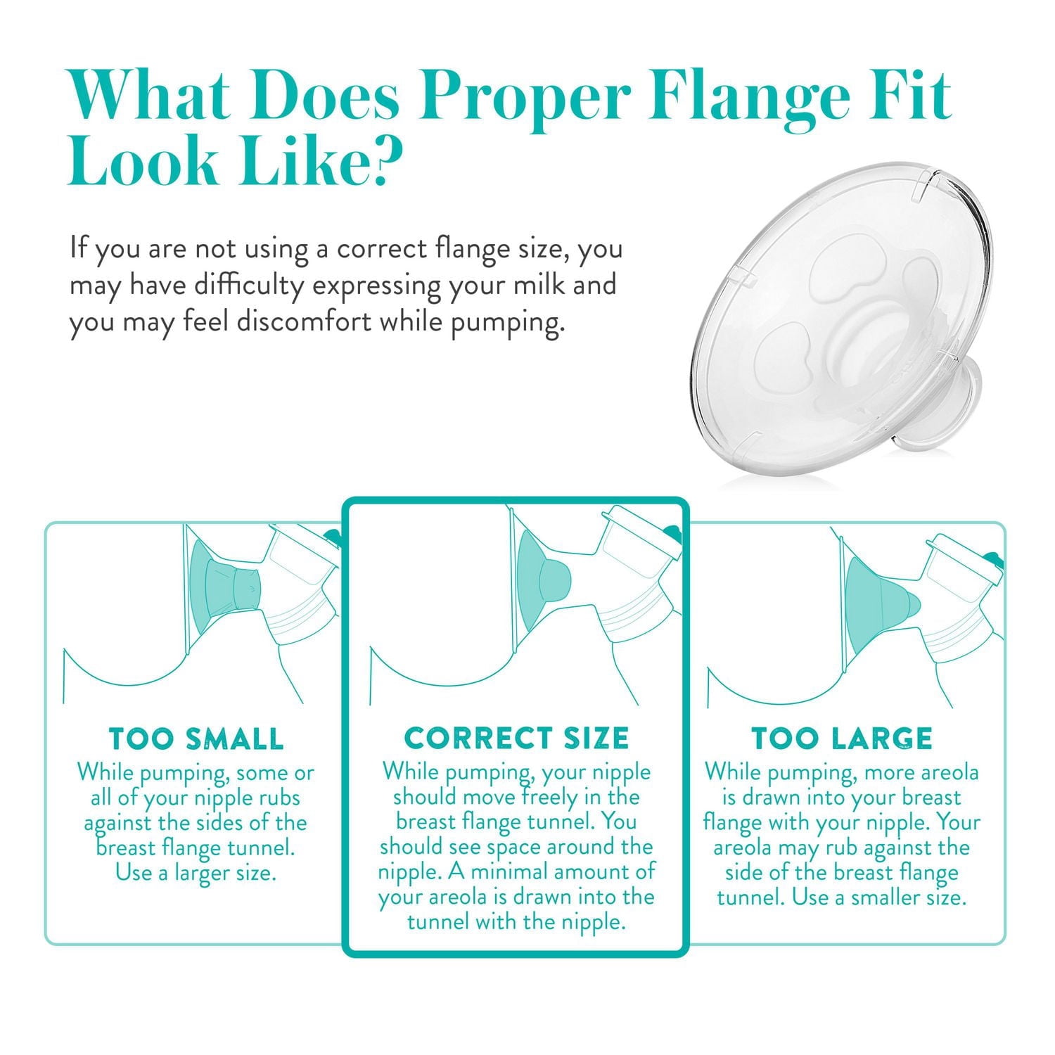 Evenflo Feeding AdvancedFit™ Flange System, Small Size
