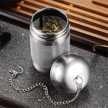 Styesk Tea Infuser Strainer Stainless Steel Tea Strainers For Loose Tea Loose Leaf Tea Steeper Fine Mesh Tea Ball With Chain Hook And Lid Reusable Tea Filt