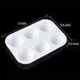 thumbnail image 1 of 48 Pieces Plastic Paint Palettes 6 Well Rectangular Watercolor Palette Painting Tray, White, 1 of 5