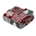 thumbnail image 2 of Holiday Time Cozy Throw Patchwork, 2 of 9
