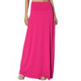 thumbnail image 1 of TheMogan Jupe Longue Maxi Décontractée en Jersey Drapé Taille Pliable pour Femmes, P-3X, 1 of 7