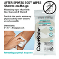 thumbnail image 3 of Captodor Moisturizing and refreshing After sports Body Wipes infused with Aloe, Chamomile & Vitamin E., 3 of 4