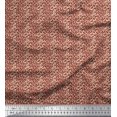 thumbnail image 1 of Soimoi Tissu Cambric en Coton Rouge Filigrane Damassé Imprimé 1 Yard 56 Pouces de Large, 1 of 3