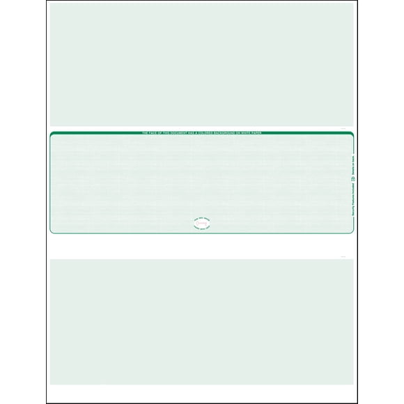500 Green - Linen Laser Check Stock, (Check at Middle) Blank Laser Checks, Laser Check, Bank Checks, Business Checks, or Personal Checks