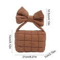 thumbnail image 3 of SIYTUAU Pleated Bow Bag Womens Handbag Shoulder Solid Color Crossbody Bag For Daily Use In Khaki Color Khaki, 3 of 6