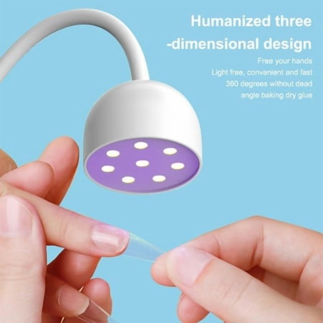 Desktop Nail Dryer Machine LED 24W Fast Drying Manicure Glue Polish Gel Lamp Lighting Salon Professional Care Table Light Direct Power