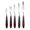 Red, variant on MasteelfCA 5 Pcs Painting Stainless Steel Spatula Oil Paint Metal Knives Wood Handle Painting Accessories (Random Handle Color)
