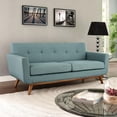 thumbnail image 3 of Modway Engage Modern Upholstered Fabric Loveseat in Laguna Blue, 3 of 6