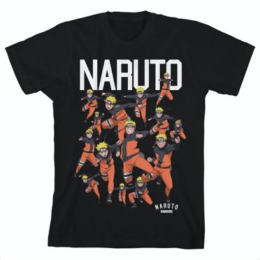 Naruto Character Squad Youth Black Graphic Tee-XL
