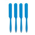 thumbnail image 1 of 4 Pcs Silicone Scraper Long Shaving Head Integrated Handle Spatula Butter Blending Flat Cake Baking Pastry Tools (Blue), 1 of 8
