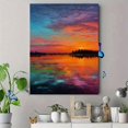 thumbnail image 4 of Qisvanset Vibrant Sunset Gradient Abstract Canvas Print 12x16 Inch Lobby Wall Art, 4 of 8