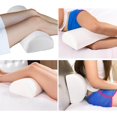 thumbnail image 4 of Coussin Demi-Lune en Mousse à Mémoire de Forme Oreiller Lit Dos Cou Jambe Genou Soutien, 4 of 9