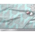 thumbnail image 2 of Soimoi Polyester Crepe Fabric Leaves & Floral Block Print Fabric by The Yard 52 Inch Wide, 2 of 3
