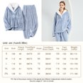 thumbnail image 3 of kurtrusly Pyjama en Molleton de Corail Doux et Confortable pour les Femmes à Réchauffer l'Hiver Durable Pyjama en Velours Chaud Set Gris M, 3 of 6