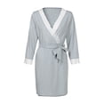 thumbnail image 1 of Ketyyh-chn99 Maxi Robe de Maternité Femmes Dentelle Femmes Enceintes Décontractée Allaitement Bébé pour Maternité Robe de Pyjama Gris,m, 1 of 5
