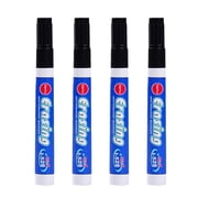 Suncoda Marker Pen, 4Pack Water-Based Whiteboard Pen Erasable Black, Red,Green and Blue Color Blackboard Pen Easy-To-Erasable Marker 10Ml