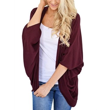 Cardigans Kimono Amples pour Femmes à Manches Chauve-Souris, Châle Transparent, Couvre-Maillots