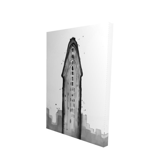 Bâtiment en Fer Plat - Toile 24"x36 Pouces - Impression à la Demande