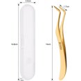 thumbnail image 5 of EKYSSO Lash Tweezer for Eyelash Clusters, Lash Applicator Tool, Eyelash Clusters Tweezers, Precision DIY False Eyelashes Extension Tweezers, Curved DIY False Eyelash Applicator Tweezer(Gold), 5 of 5