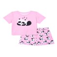 thumbnail image 1 of Ensemble de Pyjama Haut à Manches Courtes et Shorts pour Filles 2 Pcs Tailles 4-18, 1 of 3