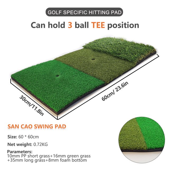 5 Styles Mini Practice Durable PP Grass Pad Backyard Exercise New Golf Hitting Mat Indoor Outdoor Golf Training Aids Drop Ship Three Grass