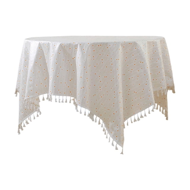 SDNall Nappes pour Tables Rectangulaires, Petite Table Ronde, Linge de Table en Dentelle Florale Fraîche Française - Nappe Rectangulaire Imperméable pour Réglages de Table Ronds Élégants, Nappe Ronde