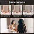 thumbnail image 5 of Yiwa Corner Vanity Table with LED Mirror, 3-Fold Mirror, Power Station, USB Outlets, and Stool for Bedroom, 5 of 5