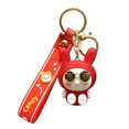 thumbnail image 1 of Porte-clés Frosted Rabbit Acrylique Rouge Délicat Anneau de Clé Moderne Sac Dessin Animé Pendentif Fait Main Accessoires Bonne Chance Nouvel An Cadeaux pour Hommes Type 3, 1 of 9