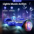 thumbnail image 4 of Gyrocopters Prime All New 2026 Hoverboard | Speed up to 15km/h | 6.5” wheels | 165 lbs weight capacity | UL2272 certified with Wireless Music Speaker (BLUE), 4 of 8
