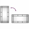 thumbnail image 1 of vidaXL Miroir Mural Noir 30x60 cm Rectangle Fer, 1 of 5