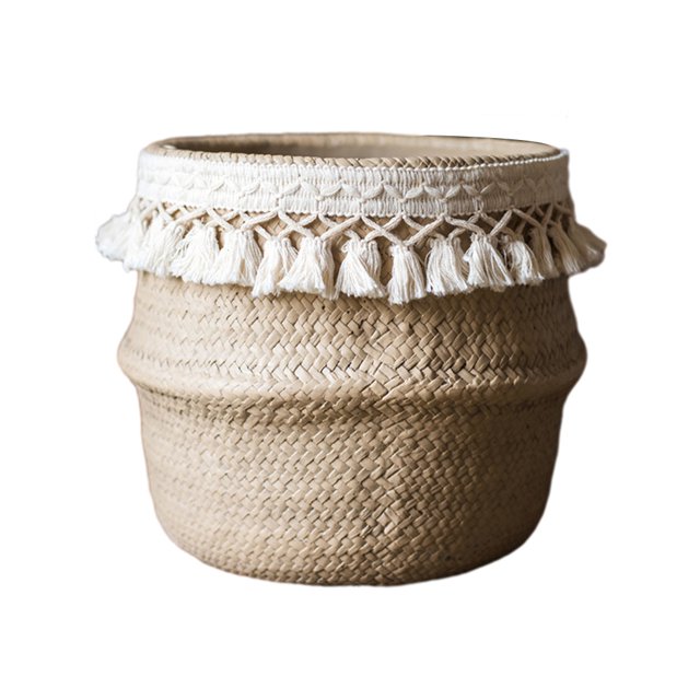 Maytalsory Wood Rattan Woven Basket Vertical Space Utilization Reusable And Recycling Wall Decoration Non Toxic Type 5 1Set