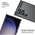 thumbnail image 4 of SuperShield Case for Samsung Galaxy S23 Ultra, Soft TPU Carbon Fiber Texture Anti-Scratch Shockproof Phone Case Ultra Slim Fit Hard Back Anti-Drop Rugged Protective Bumper Cover, 4 of 5