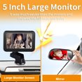 thumbnail image 3 of yeacher 5-Inch HD Car Baby Monitor with 1080P Resolution, Night Vision, and Adjustable Angle, IP68 Waterproof, Black, 3 of 6