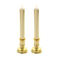 thumbnail image 1 of Shisuyan Flickering Tea Lights Led Candles Golden Plastic 2Set 10.6x2.4in, 1 of 8