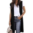 thumbnail image 1 of Cardigan Kimono Léger Sans Manches à devant Ouvert avec Poches pour Femme, Décontracté, 1 of 6