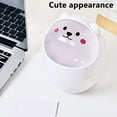 thumbnail image 4 of weibbin Mini Trash Can, Cute Small Trash Can with Lid, Desktop Paper Bin, Portable Tabletop Dustbin, Cartoon Animal Rubbish Storage for Office Bedroom Desk Car Kitchen, 4 of 6