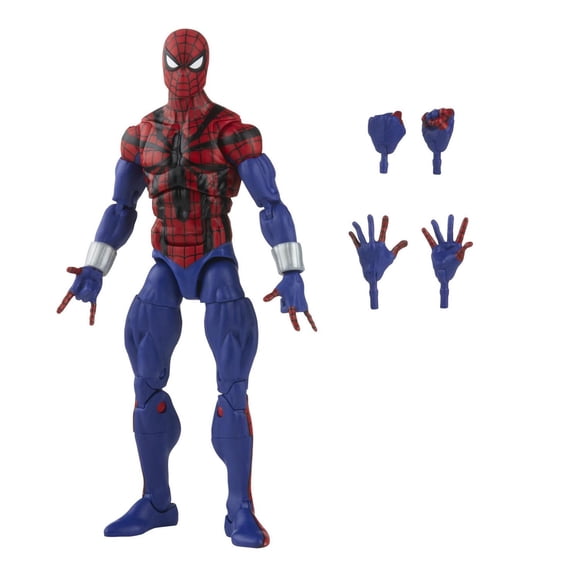 Marvel Legends Series Spider-Man, figurine Spider-Man : Ben Reilly de 15 cm, inclut 5 accessoires : 4 mains alternatives, 1 fil d'araignée