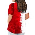 thumbnail image 4 of EGNMCR Hauts Grande Taille pour Femmes Décontractés à Imprimé Manches Courtes Col Rond Hauts Amples T-Shirt Blouse, 4 of 6