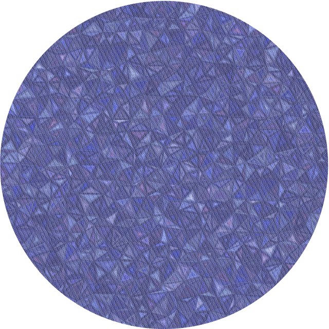 Ahgly Tapis Rond Lavable en Machine Intérieur Transitionnel Violet Pervenche Profond, 7 Pieds Rond