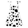 thumbnail image 1 of MEZZALL Robe à Imprimés à Manches Courtes pour Bébés Filles, Robe de Danse et de Fête, Robe d'Été Douce, Blanc, 18-24 Mois, 1 of 3