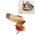 thumbnail image 4 of Bird Cage Perch Platform, Bite Resistant Natural Edible Coloring Round Wooden Stand Platform  For Birds S, 4 of 8