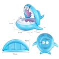 thumbnail image 2 of Adorable Anneau de Natation pour Bébé Requin avec Pare-Soleil et Clochettes, 2 of 5