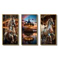 thumbnail image 2 of Designart "A Celebration of Carousel s Timeless Charm" Cityscapes Framed Wall Art Set Of 3 - Multi-Color Carousel Frame Canvas Set For Living Room Decor, 2 of 6
