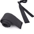 thumbnail image 4 of pitrice Cravate Mince pour Homme, Mince, Unie, Formelle, Tricotée, 4 of 9