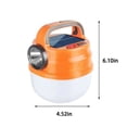 thumbnail image 3 of RXIRUCGD Solar Camping Lantern, USB Rechargeable Tent Light, Portable Flashlight for Camping, Hiking, 3 of 7