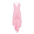 thumbnail image 3 of AherBiu Robe de Soirée pour Femmes à Bretelles Croisées, Dos Nu, Sans Manches, Col en V, à Volants, Fluide, Robe de Cocktail, 3 of 6