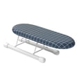 thumbnail image 1 of veasfak Small Tabletop Ironing Board Ironing Cuffs Neckline Foldable Legs for Apartments Blue, 1 of 7