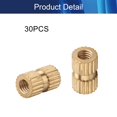 thumbnail image 4 of Wekity M4x12mm Female Thread Knurled Nuts Hx6mm OD Brass Threaded Insert Embedment Nuts Hydraulic Welded Joint Injection Molding Assortment Kit for 3D Printing Injection Molding 30PCS-0621, 4 of 5