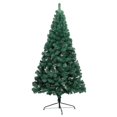 thumbnail image 3 of vidaXL Artificial Half Christmas Tree with Stand Green 210 cm PVC, 3 of 5